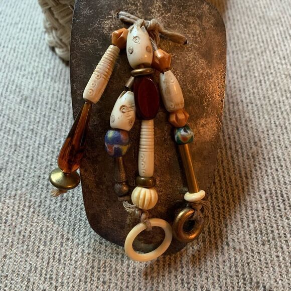 Marjorie Baer hand Embellished adjustable 2” Designer Belt - Picture 2 of 8